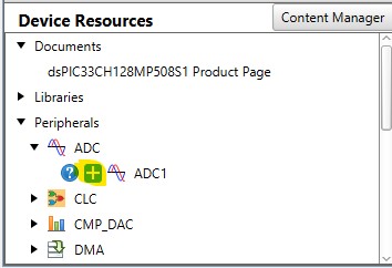 MCC device resources - ADC1