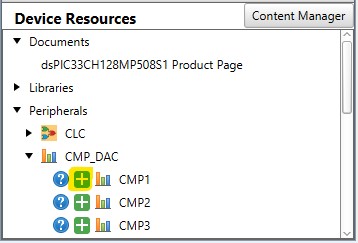 MCC Device resources CMP1