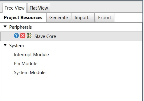 MPLAB project resources slave core